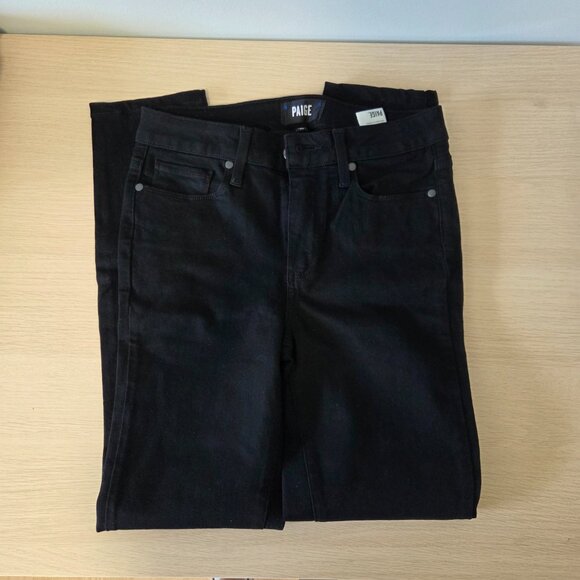 PAIGE Hoxton Black Ultra Skinny Jeans size 26 - Picture 2 of 5